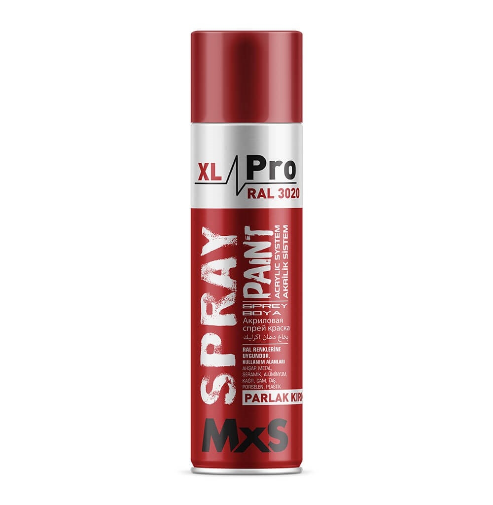 MxS XL Pro Spray Paint - Glossy Red - 500 ML