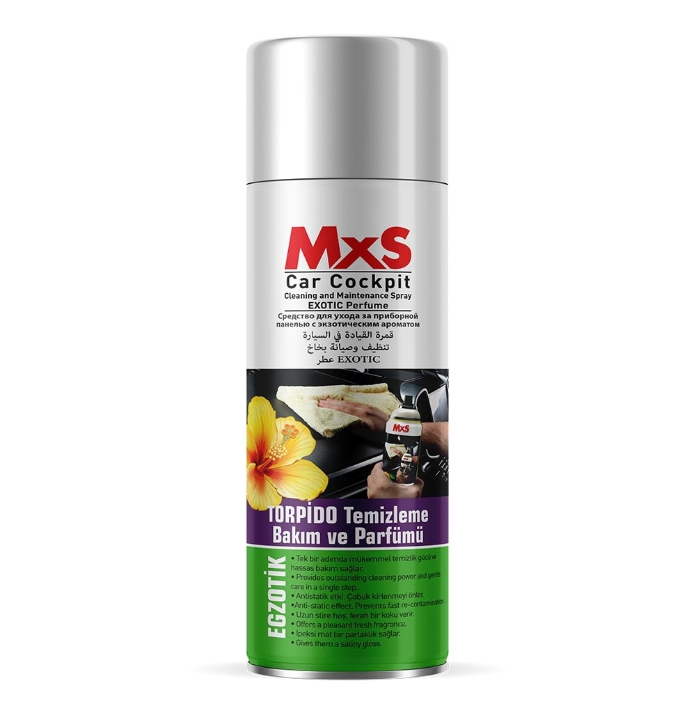 MxS Torpido Temizleme Bakım ve Parfüm EGZOTİK Parfümlü 220ml