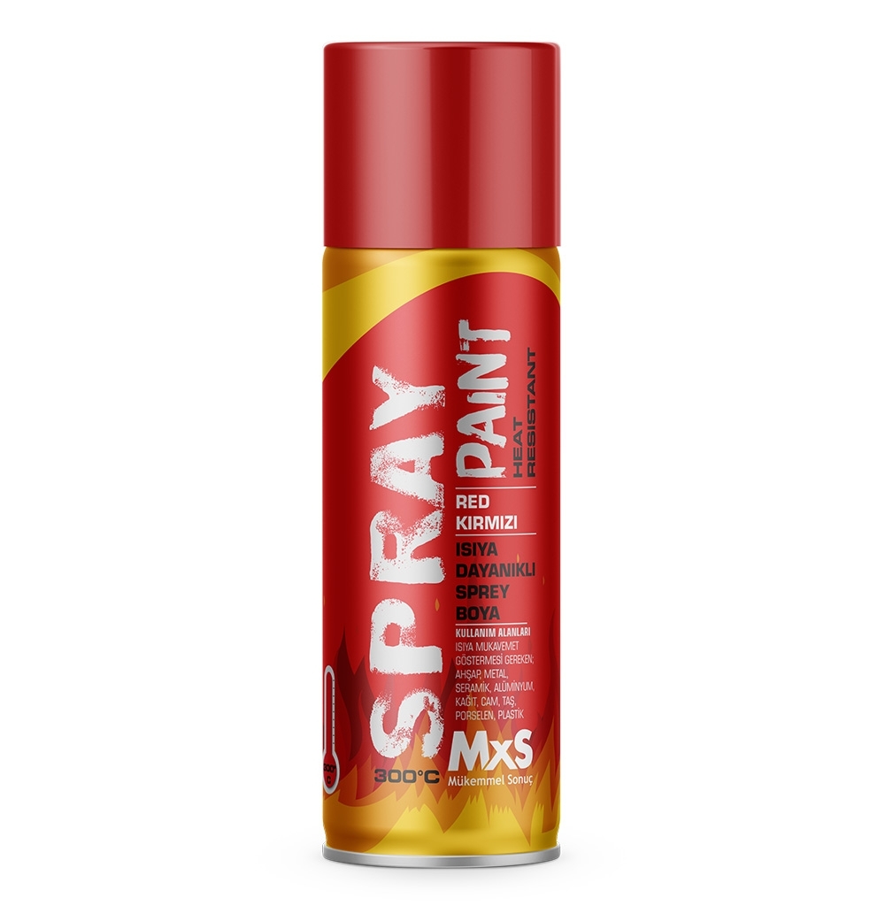 MxS Isıya Dayanıklı Sprey Boya Kırmızı Renk 400ml