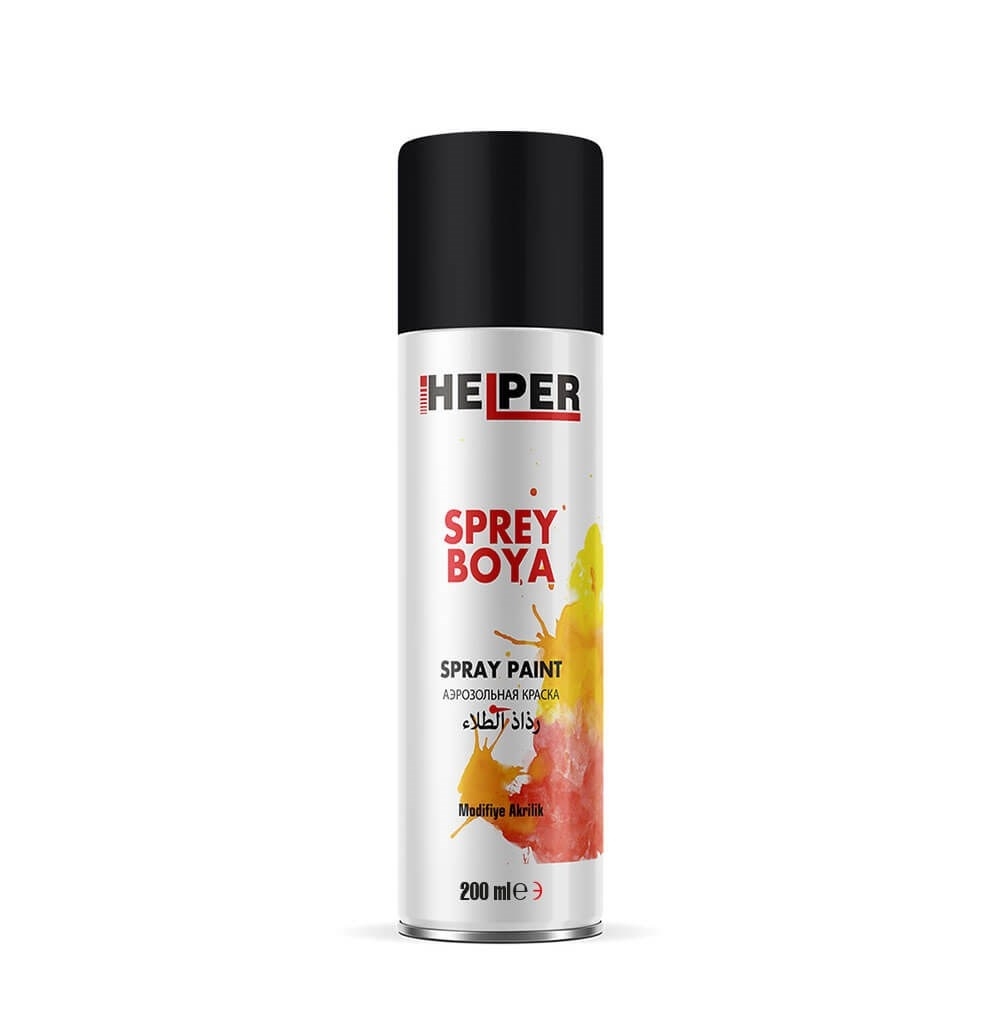 HELPER Sprey Boya RAL 9005 Mat Siyah 200ml