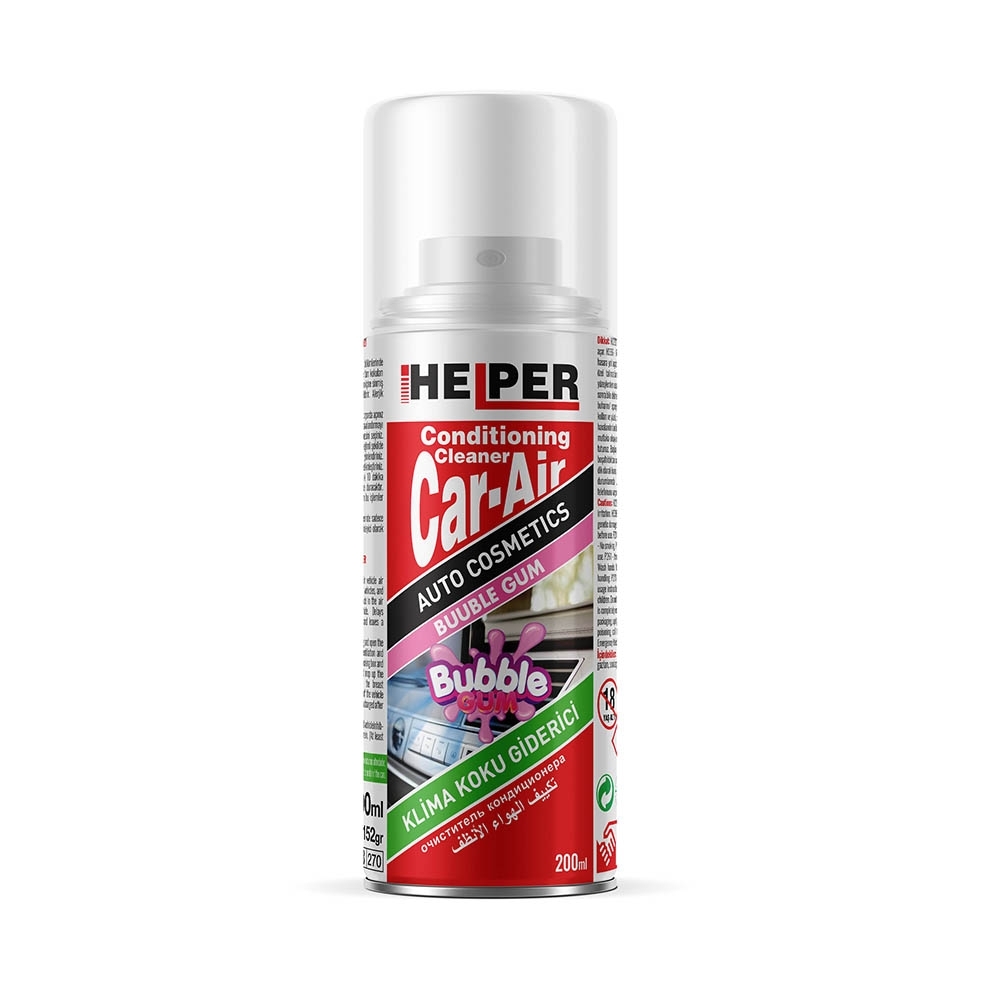 Helper Araç içi ve Klima Koku Giderici BUBBLE GUM Parfümlü 200ml Koku Bombası